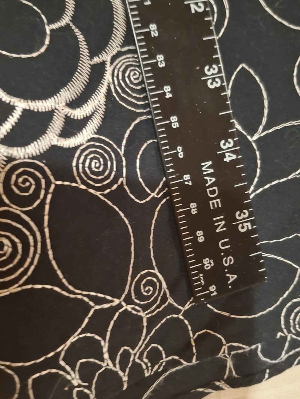 Evan Picone Black/White Dress with White Floral Outline - Picture 9 of 13